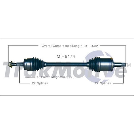Surtrack Axle Cv Axle Shaft, Mi-8174 MI-8174